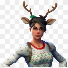 Cropped Fortnite Red Nosed Raider 1100a 1100 Fortniteiq - Fortnite Red Nose Raider Png, Transparent Png - red nose png