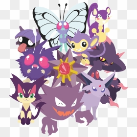 Pokemon Pink Purple Espeon Haunter Jigglypuff Clefairy - Pokemon Haunter, HD Png Download - haunter png