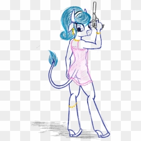 Prodius, Clothes, Female, Gun, Looking Back, Minotaur, - Female Minotaur, HD Png Download - minotaur png