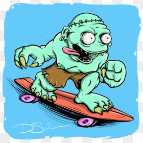 Skate Monster Trans, HD Png Download - skateboarder png
