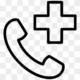 Phone Telephone Hospital Doctor Ambulance - Phone Hospital Icon, HD Png Download - doctor icon png