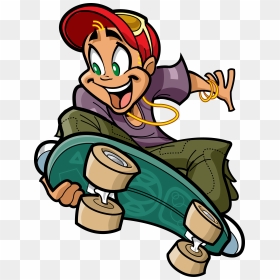 Skate Clipart Cool Person - Cool Skater Clipart, HD Png Download - skateboarder png