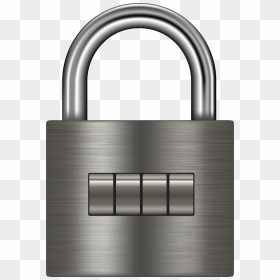 Silver Padlock Png Clip Art - Transparent Lock Clipart, Png Download - padlock png