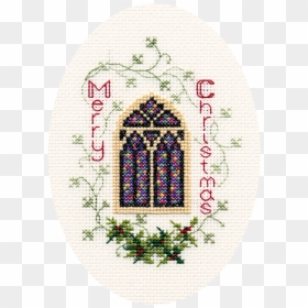 Cross Stitch Stained Glass Window, HD Png Download - stained glass png
