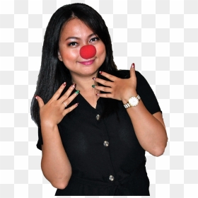 Girl, HD Png Download - red nose png