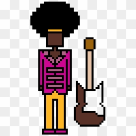 Jimi Hendrix Pixel Art, HD Png Download - jimi hendrix png