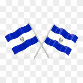 Two Wavy Flags - El Salvador Flag In Png, Transparent Png - el salvador flag png