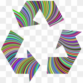 Prismatic Recycling Symbol Clip Arts - Recycling Symbol Rainbow, HD Png Download - radioactive symbol png