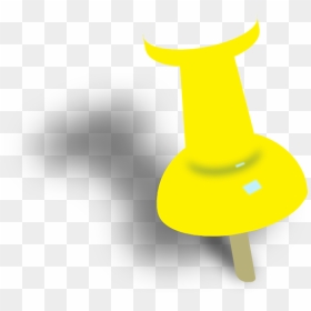 Yellow Push Pin Clip Art At Clker - Clip Art, HD Png Download - pins png