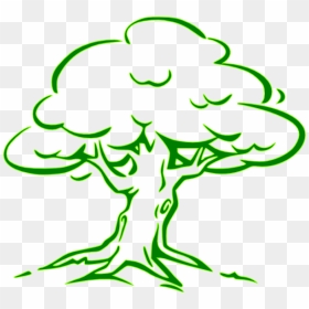 Grimes Tree Svg Clip Arts - Oak Tree Simple Drawing, HD Png Download - tree clip art png