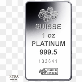 1oz Pamp Suisse Platinum Bar - Silver, HD Png Download - metal bar png