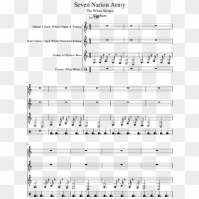 Seven Nation Army Slide, Image - Johnny B Goode Bass Sheet Music, HD Png Download - white stripes png