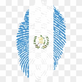 Guatemala Flag Fingerprint, HD Png Download - guatemala flag png