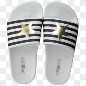 White The White Brand Flip Flops Star White Stripes - Slip-on Shoe, HD Png Download - white stripes png
