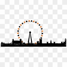 London Eye Silhouette At Getdrawings - London Ferris Wheel Png, Transparent Png - london png