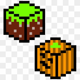 Minecraft Dirt And Pumkin , Png Download - Pixel Art, Transparent Png - pumkin png