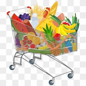 Grocery Transparent Background - Full Shopping Cart Png, Png Download - groceries png