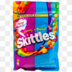 Skittles Wildberry And Tropical Flavor Mashup, HD Png Download - skittles bag png