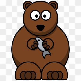 Cartoon Bear Eating Fish, HD Png Download - bear cub png
