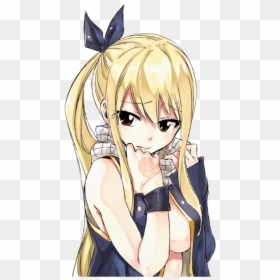 Fairy Tail Lucy In Natsu's Clothes, HD Png Download - fairy tail lucy png