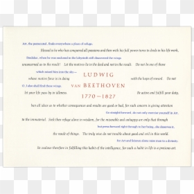 Letter, HD Png Download - beethoven png