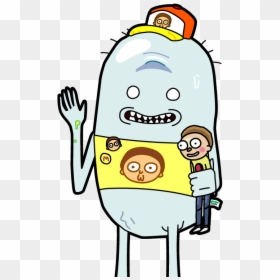 Rick And Morty Jelly Bean Png, Transparent Png - morty face png