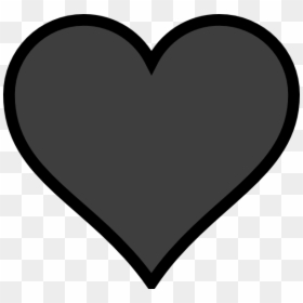 Cartoon Heart Shape, HD Png Download - black heart icon png