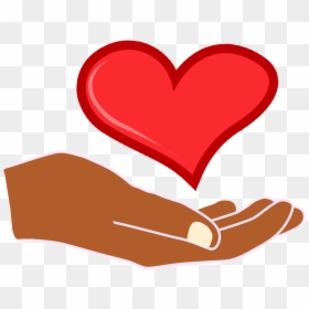 Heart In Hand Clipart, HD Png Download - black heart icon png