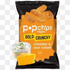 Popchips Cheddar And Sour Cream Ridges, HD Png Download - cheddar png
