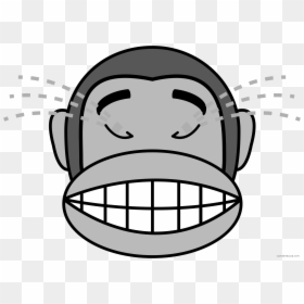 Monkey Emoji Face Expressions, HD Png Download - black emoji png