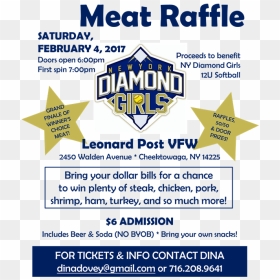 Wny Diamond Girls Meat Raffle 12u - Ecatepec De Morelos, HD Png Download - raffle png