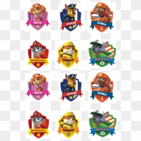 Paw Patrol Cupcake Characters - Paw Patrol Characters And Jobs, HD Png Download - paw patrol badge png
