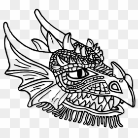 Right Click Here And "save Image As - Dragon Head Image To Colour, HD Png Download - dragon head png