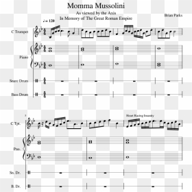 Transparent Mussolini Png - Skinny Love Violin Sheet Music, Png Download - geometry dash png