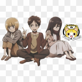Png-armin, Eren Y Mikasa // Shingeki No Kyojin - Eren Armin And Mikasa, Transparent Png - mikasa png