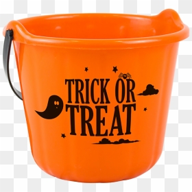 Halloween Trick Or Treat Bucket - Halloween Trick Or Treat Basket, HD Png Download - trick or treat png