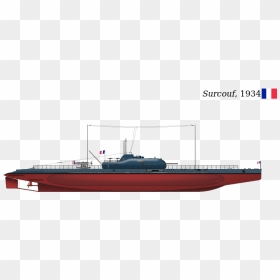French Submarine Aircraft Carrier Surcouf Commissioned - French Submarine Aircraft Carrier, HD Png Download - aircraft carrier png