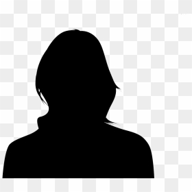 Female Silhouette Drawing Clip Art - Woman Silhouette Face Front, HD Png Download - female silhouette png