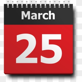 March 25 Calendar Icon - 22 April Png, Transparent Png - march png