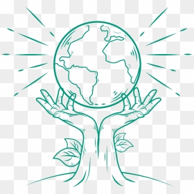 Earth Day Is An Event Celebrated Every Year On The - Simple Mother Earth Drawing, HD Png Download - earth day png