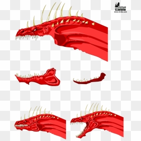 Dragon Sprite Parts - Dragon Sprite Sheet Png, Transparent Png - dragon head png