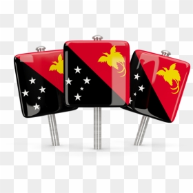 Three Square Pins - Papua New Guinea Flag, HD Png Download - pins png