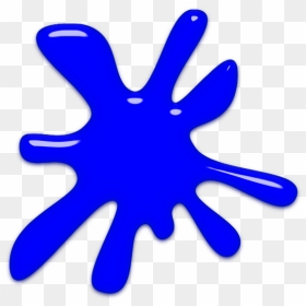 Paint Clip Art - Blue Paint Splatter Clip Art, HD Png Download - blue paint splatter png