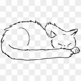 Cat Sleeping Clipart Black And White Svg Freeuse Download - Sleeping Cat Clipart Black And White, HD Png Download - sleeping emoji png