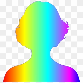 Female Silhouette-1575551148 - Rainbow Silhouette Head, HD Png Download - female silhouette png