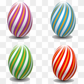 Striped Vector Sphere Clip Art Black And White Library - Easter Egg, HD Png Download - white stripes png