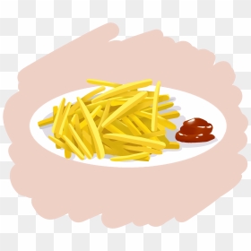 French Fries Frenchfries Potatoes Potato Png And Psd - Draw French Fries On A Plate, Transparent Png - french png