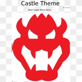 Castle Theme Sheet Music For Organ, Strings, Cello, - Bowser Logo, HD Png Download - cello png