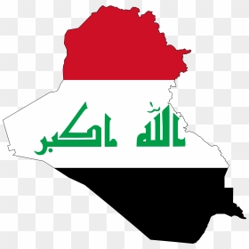 Iraq Flag Map Large Map - Iraq Flag Map, HD Png Download - iran flag png