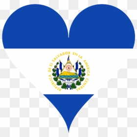 El Salvador Flag Heart, HD Png Download - el salvador flag png